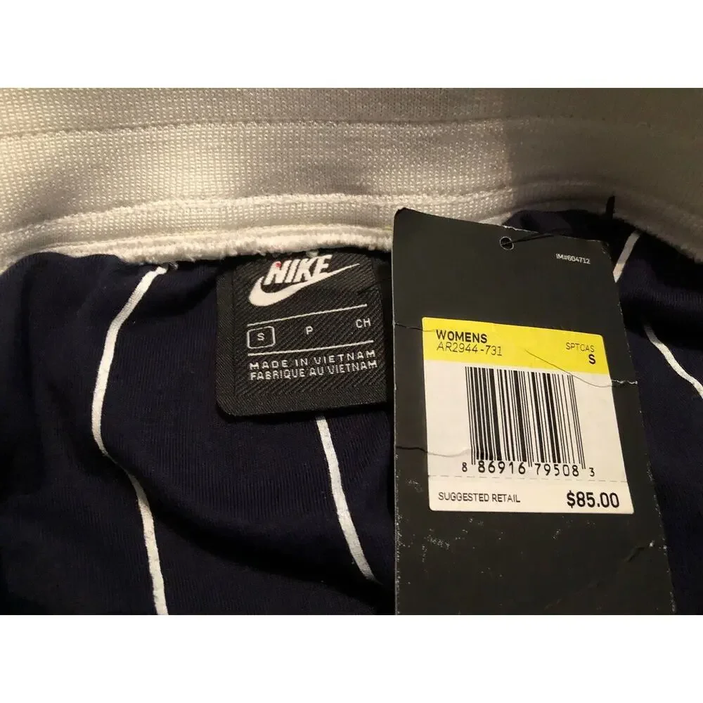 Nike Sportswear Woven Snap Button Skirt Navy Blue Women's Small AR2944-731